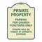 Signmission Parking for Church Functions Others Will Towed Owners Expense Alum Sign, 18" L, 24" H, TG-1824-23446 A-DES-TG-1824-23446 - alternate 1